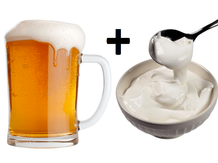 Cerveza con crema agria para potencia. 