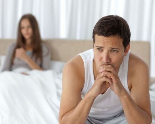 Potencia débil en los hombres.